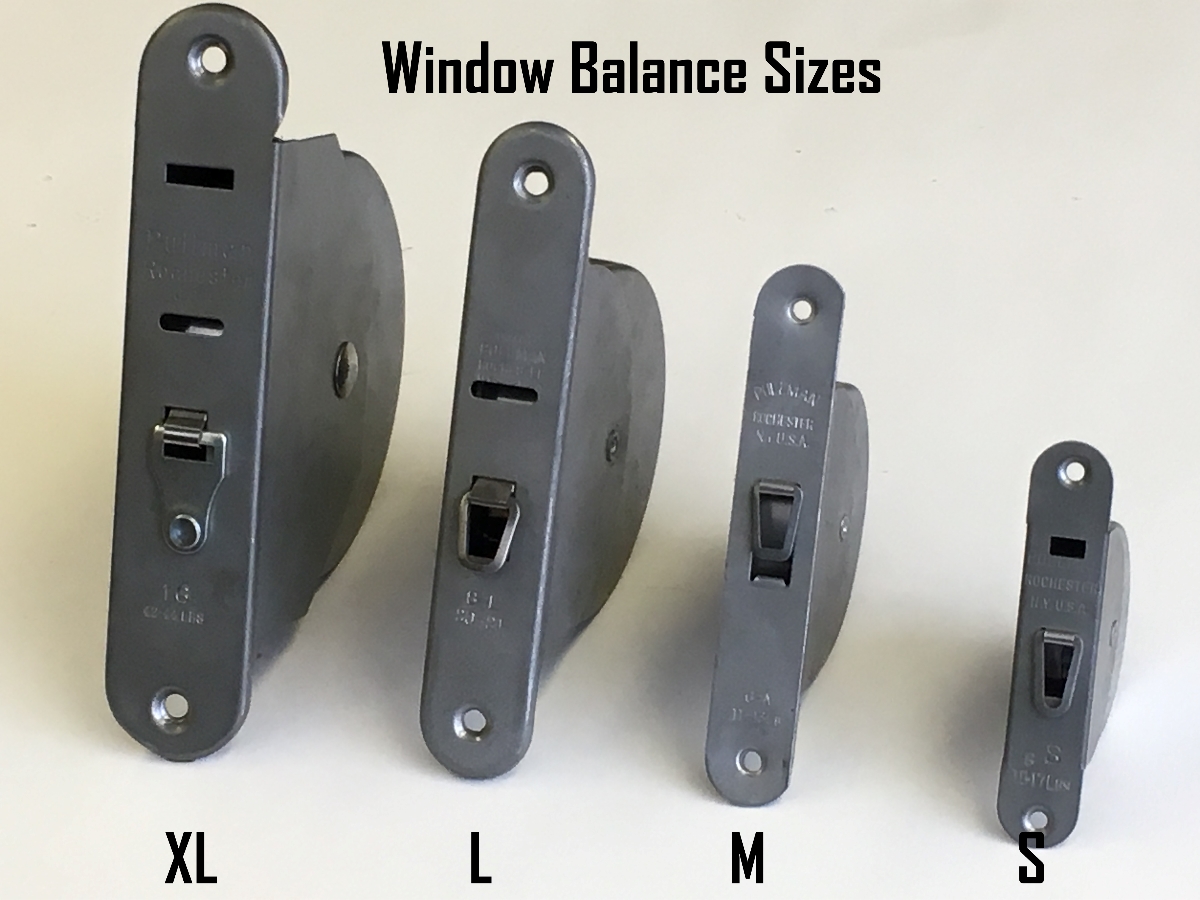 Window Balancer Sizes